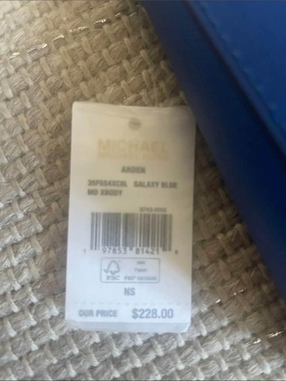 Michael Kors Royal Blue Saffiano Leather Crossbody Bag